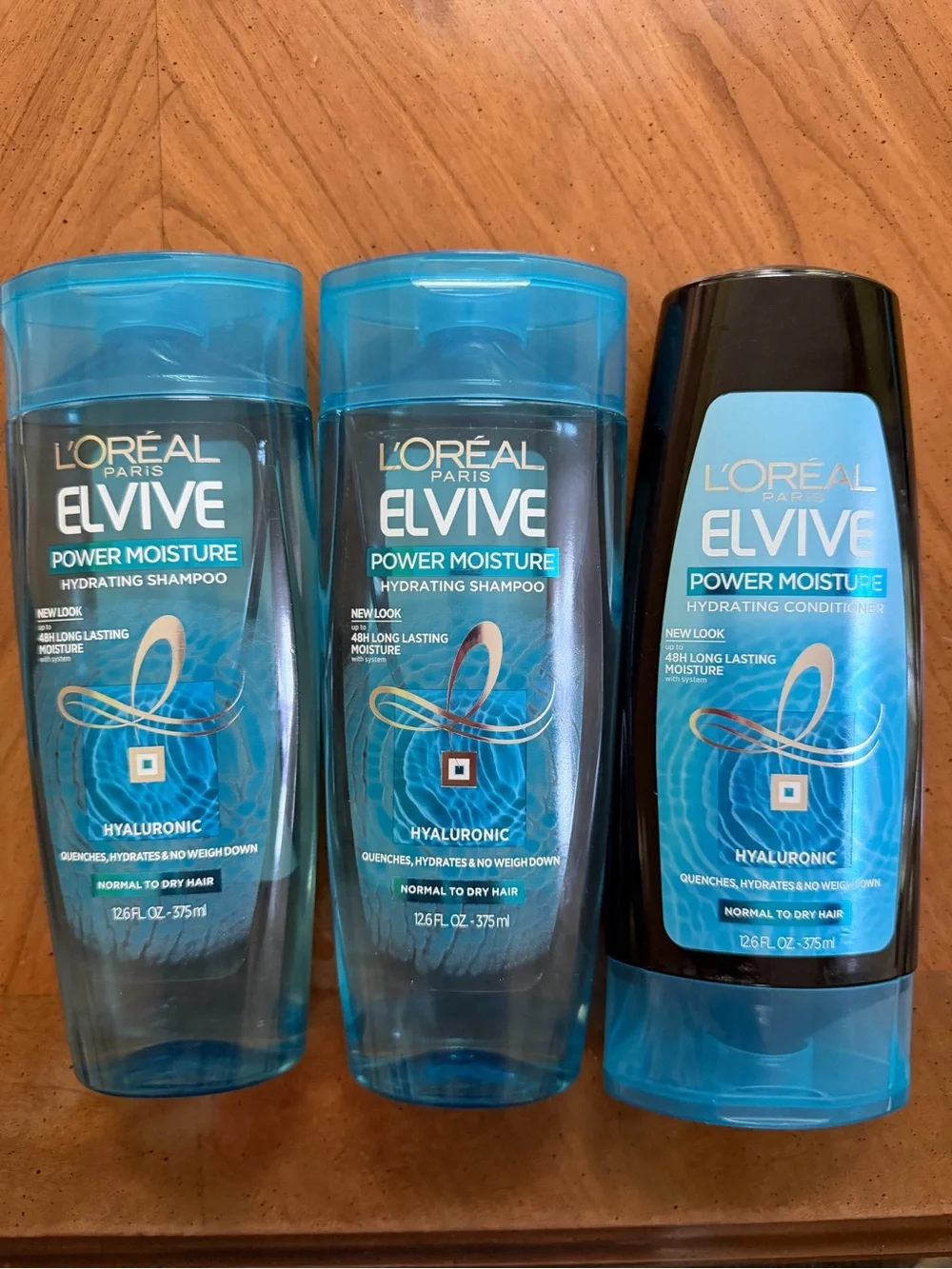 Last 3 L'Oreal Elvive Power Moisture Hydrating Hair Care Set - Blue